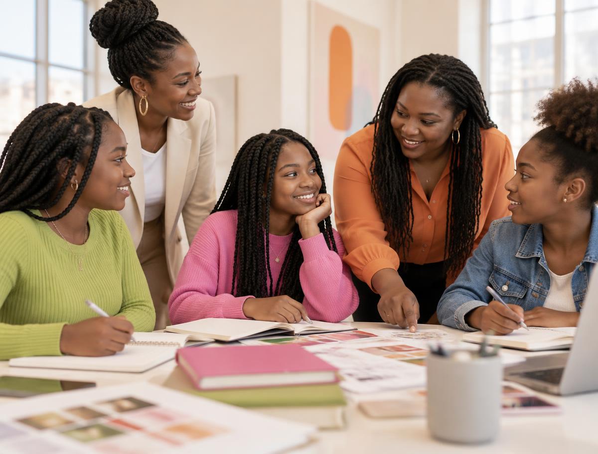 Young women collaborating during a Garden of IAN program